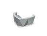 Alpa corner modular reception desk Reception Desk mdd. 2514mm Silver Glass 