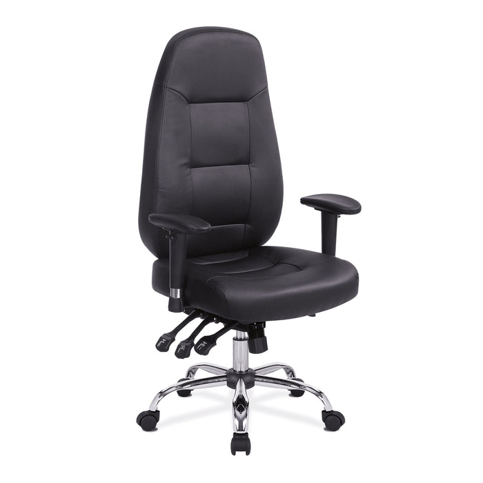 Babylon 24hr Ergonomic Chair Seating Nautilus Designs Black Leather Self Assembly (Next Day) 