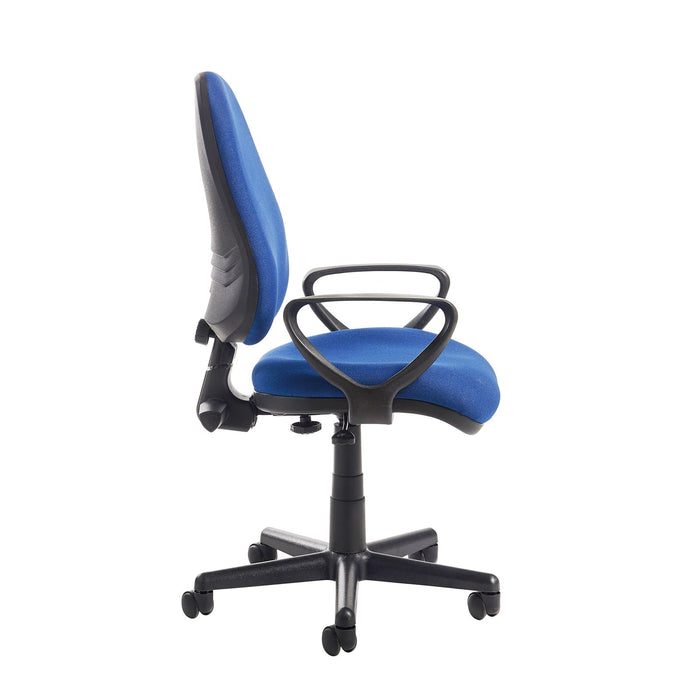 Bilbao Fabric Computer Chair With Fixed Arms Seating Dams 