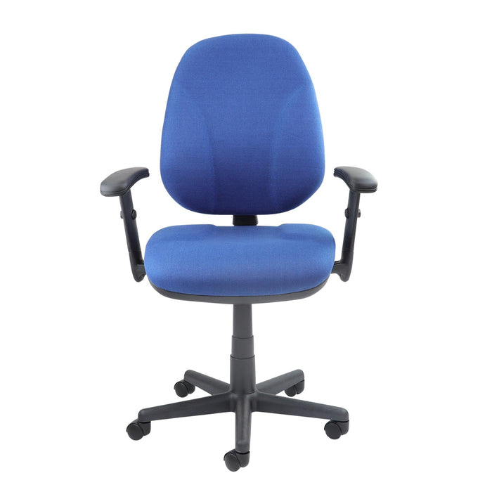 Bilbao Fabric Computer Chair With Lumbar Support And Adjustable Arms Seating Dams 