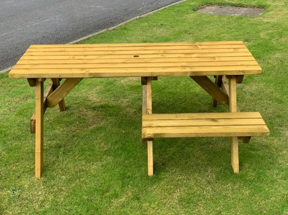 Cascade Rectangular Picnic Table With Wheelchair Access Picnic Tables Etimber 