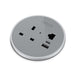 Circular In-Desk Power Module + 3 Metre Mains Cable Bundle Furniture>Accessories>Accessories>Nexus TC Group 1 Outlet 30W USB-C, 27W USB-A White Housing/White Bezel/White Veneer