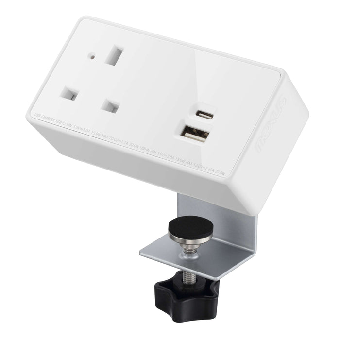 Desktop Power Module + 3 Metre Mains Cable Bundle Furniture>Accessories>Accessories>Nexus TC Group 1 Outlet 30W USB-C and 27W USB-A White/White