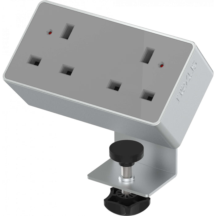 Desktop Power Module + 3 Metre Mains Cable Bundle Furniture>Accessories>Accessories>Nexus TC Group 2 Outlets No USB Silver/Grey
