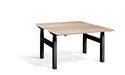 Duo Height Adjustable Bench System Desking Lavoro 1200 x 800 Black Timber