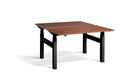 Duo Height Adjustable Bench System Desking Lavoro 1200 x 800 Black Walnut