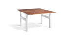Duo Height Adjustable Bench System Desking Lavoro 1200 x 800 White Walnut