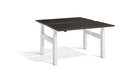 Duo Height Adjustable Bench System Desking Lavoro 1200 x 800 White Wenge