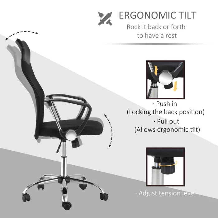 HOMCOM Ergonomic Mesh Office Chair Mesh Office Chairs AOSOM 