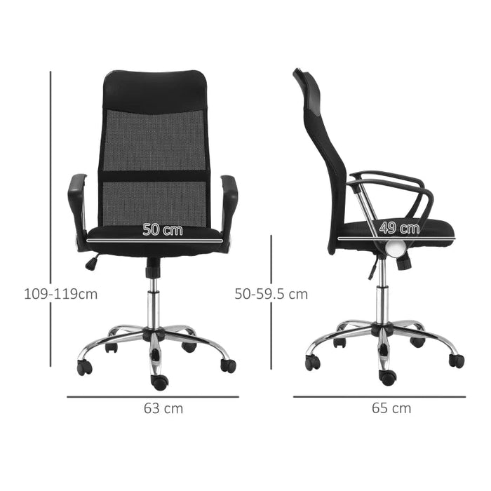 HOMCOM Ergonomic Mesh Office Chair Mesh Office Chairs AOSOM 