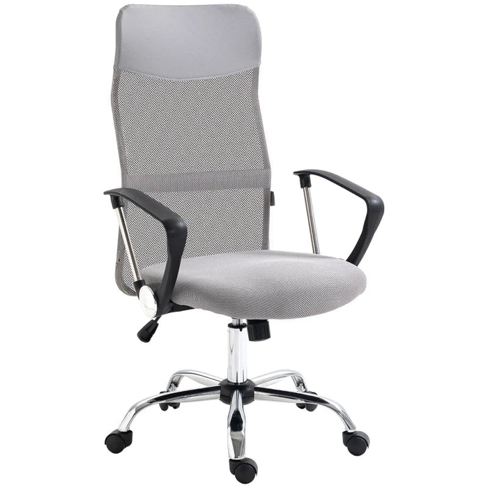 HOMCOM Ergonomic Mesh Office Chair Mesh Office Chairs AOSOM Grey 