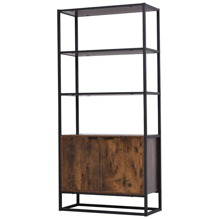 HOMCOM Industrial Bookcase Shelf BOOKCASES AOSOM 