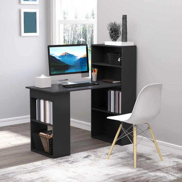 HOMCOM Study Desk & Bookshelf Desking AOSOM Black 