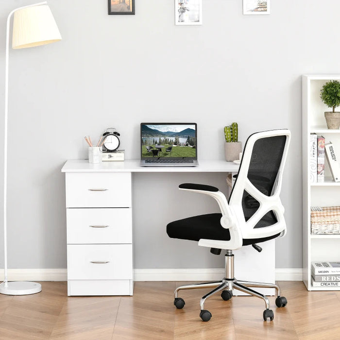 HOMCOM Study Workstation Desking AOSOM White 