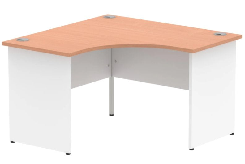 Impulse 1200mm Panel End Corner Desk Office Desk Dynamic Office Solutions Beech White 