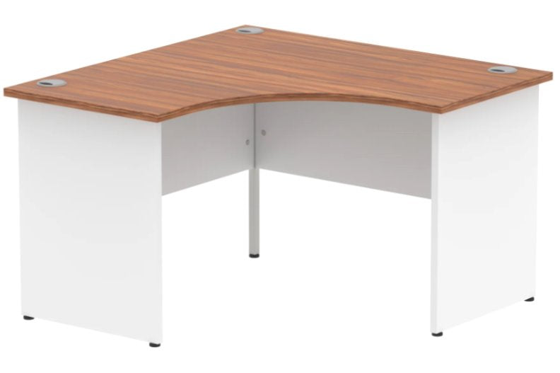 Impulse 1200mm Panel End Corner Desk Office Desk Dynamic Office Solutions Walnut White 