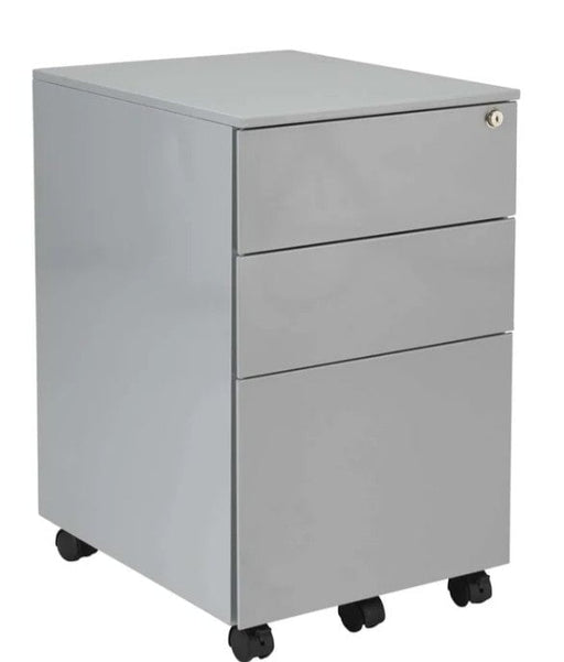 Mobile Under Desk Steel Pedestal Storage TC Group Silver 