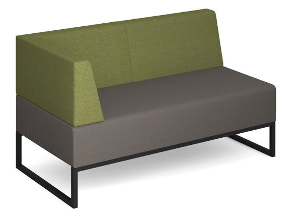 Nera Modular Soft Seating Double Bench With Back Right Arm SOFT SEATING Social Spaces 