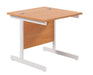 One Cantilever Rectangular Office Desks - 800mm Deep Desks TC Group Beech White 800mm x 800mm