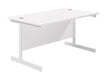 One Cantilever Rectangular Office Desks - 800mm Deep Desks TC Group White White 1200mm x 800mm