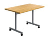 One Eighty Rectangular Tilting Table Desks TC Group Oak 1200 x 700 