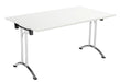 One Union Rectangular Folding Table Meeting Tables TC Group White Chrome 1200mm x 800mm