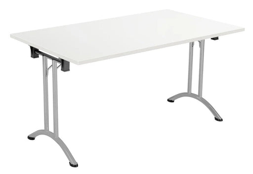 One Union Rectangular Folding Table Meeting Tables TC Group White Silver 1200mm x 800mm