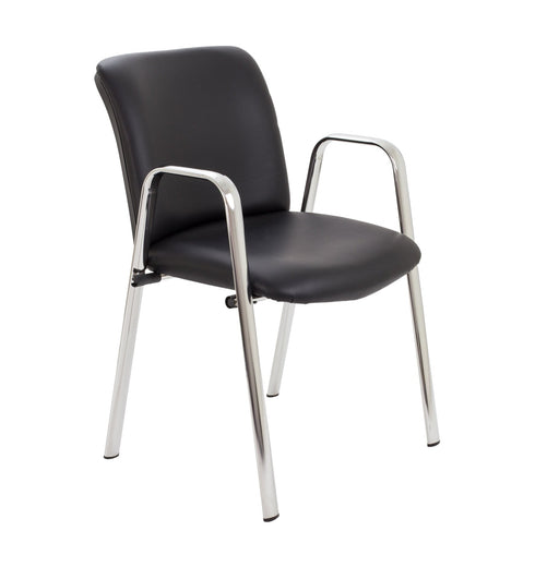 Pavilion Meeting Chair Chairs TC Group Black - Faux Leather 