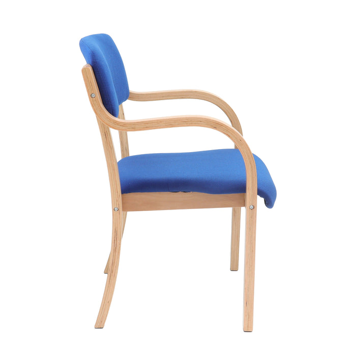 Prague Wooden Conference Chair With Arms Seating Dams 