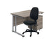 Rectangular Desk & 2 Drawer Pedestal & Chair Bundle Desks TC Group Grey Oak 1200mm x 800mm 