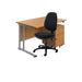Rectangular Desk & 2 Drawer Pedestal & Chair Bundle Desks TC Group Oak 1200mm x 800mm 
