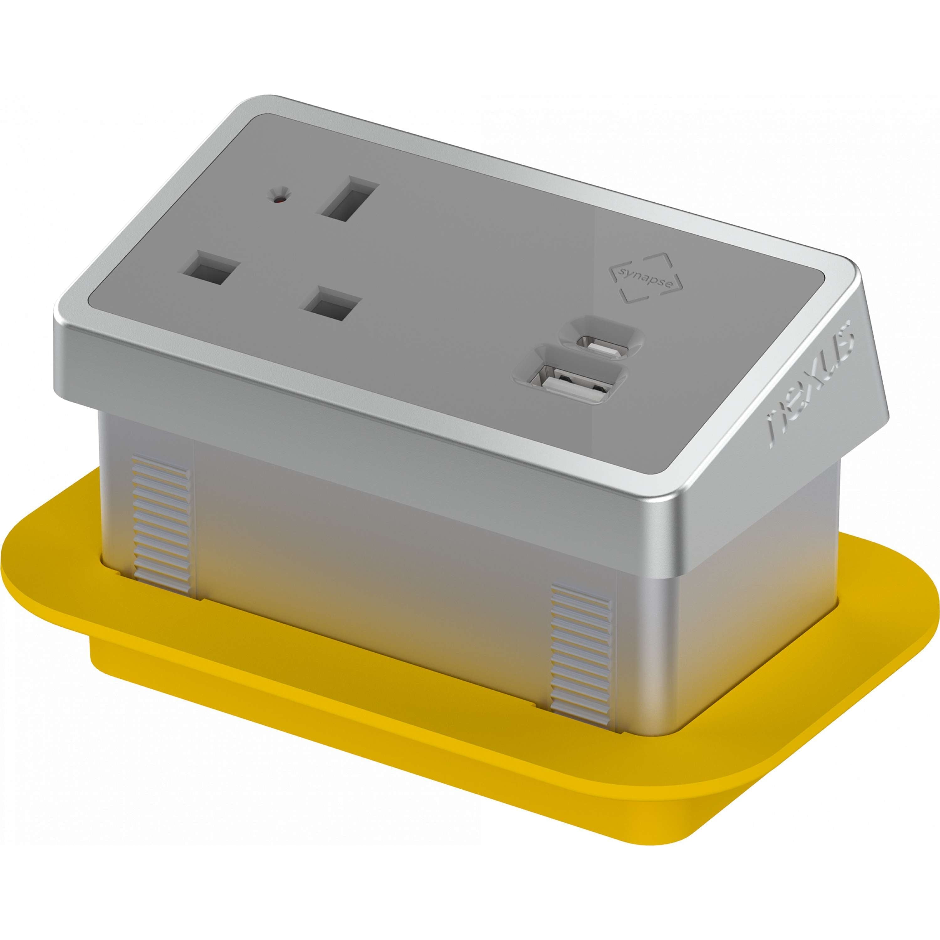 Rectangular In-Desk Power Module + 3 Metre Mains Cable Bundle