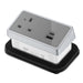 Rectangular In-Desk Power Module + 3 Metre Mains Cable Bundle Furniture>Accessories>Accessories>Nexus TC Group 1 Outlet 30W USB-C and 27W USB-A Silver/Grey