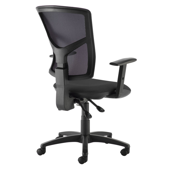Senza High Back Mesh Office Chair With Adjustable Arms Seating Dams 