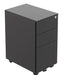 Slimline Mobile Under Desk Pedestal Storage TC Group Black 