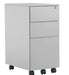 Slimline Mobile Under Desk Pedestal Storage TC Group Silver 