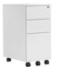 Slimline Mobile Under Desk Pedestal Storage TC Group White 