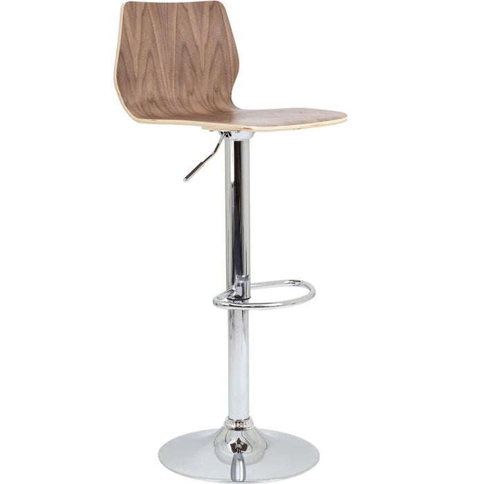 Stork Gas Lift Stool Office Supermarket Dark Walnut 