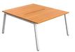 Synergy 2 Person Bench Desk 1400 Desks TC Group Beech White 
