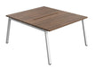 Synergy 2 Person Bench Desk 1400 Desks TC Group Walnut White 