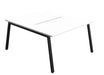 Synergy 2 Person Bench Desk 1400 Desks TC Group White Black 