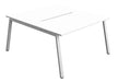 Synergy 2 Person Bench Desk 1400 Desks TC Group White Silver 