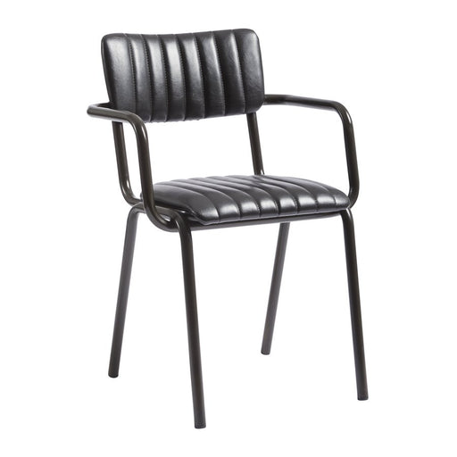 Tavo Stacking Arm Chair Café Furniture zaptrading Vintage Black 