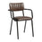 Tavo Stacking Arm Chair Café Furniture zaptrading Vintage Brown 