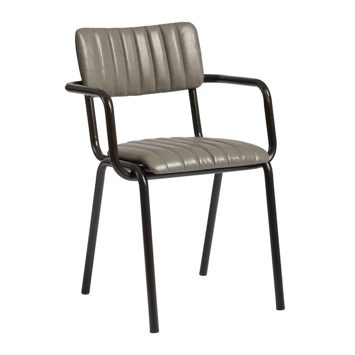 Tavo Stacking Arm Chair Café Furniture zaptrading Vintage Dark Grey 