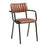 Tavo Stacking Arm Chair Café Furniture zaptrading Vintage Tan 