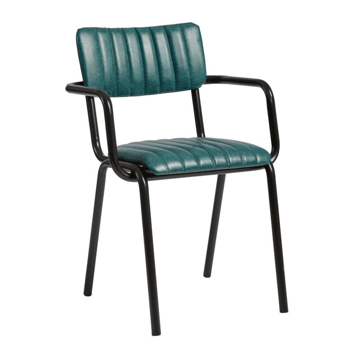 Tavo Stacking Arm Chair Café Furniture zaptrading Vintage Teal 