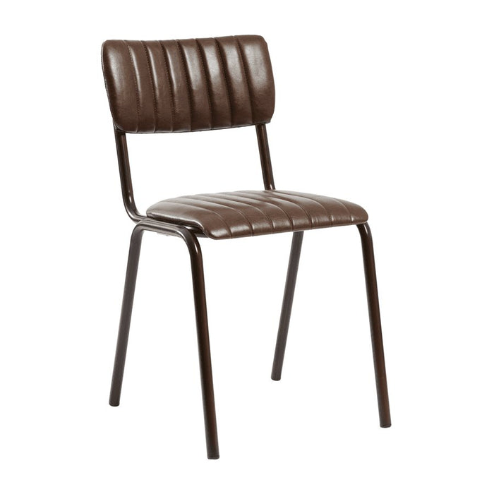 Tavo Stacking Side Chair Café Furniture zaptrading Vintage Brown 