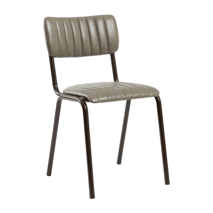 Tavo Stacking Side Chair Café Furniture zaptrading Vintage Dark Grey 