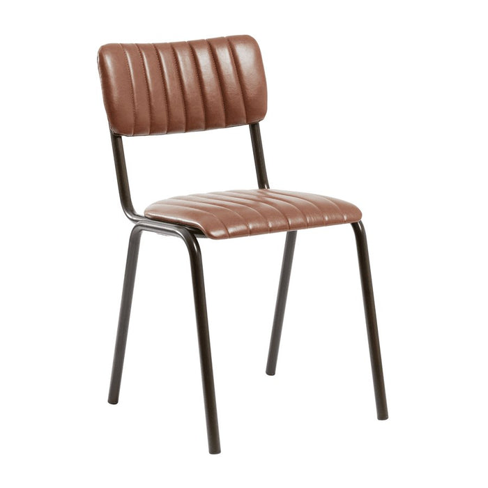 Tavo Stacking Side Chair Café Furniture zaptrading Vintage Tan 